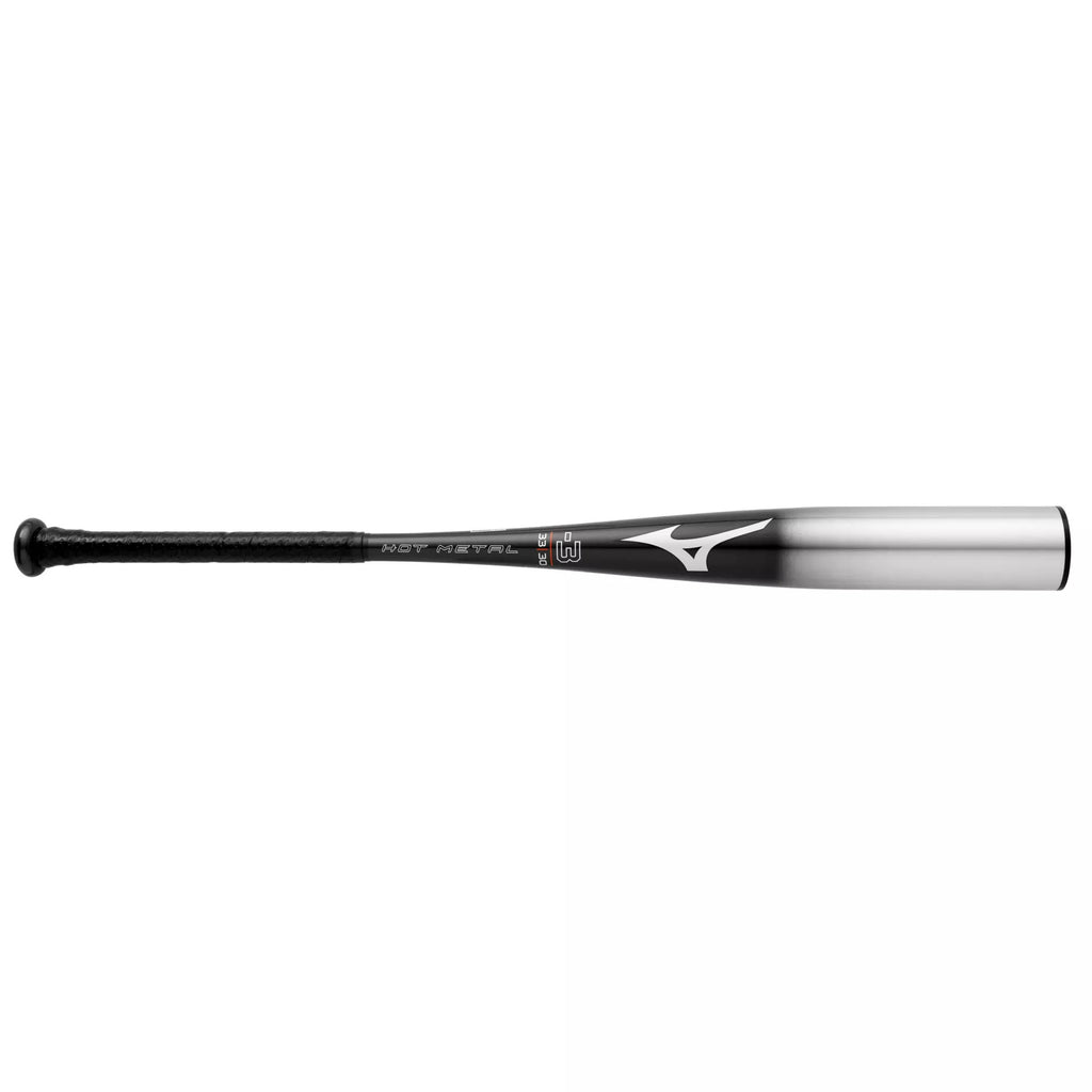 Mizuno HOT METAL - BBCOR Baseball Bat (-3), Black/Grey