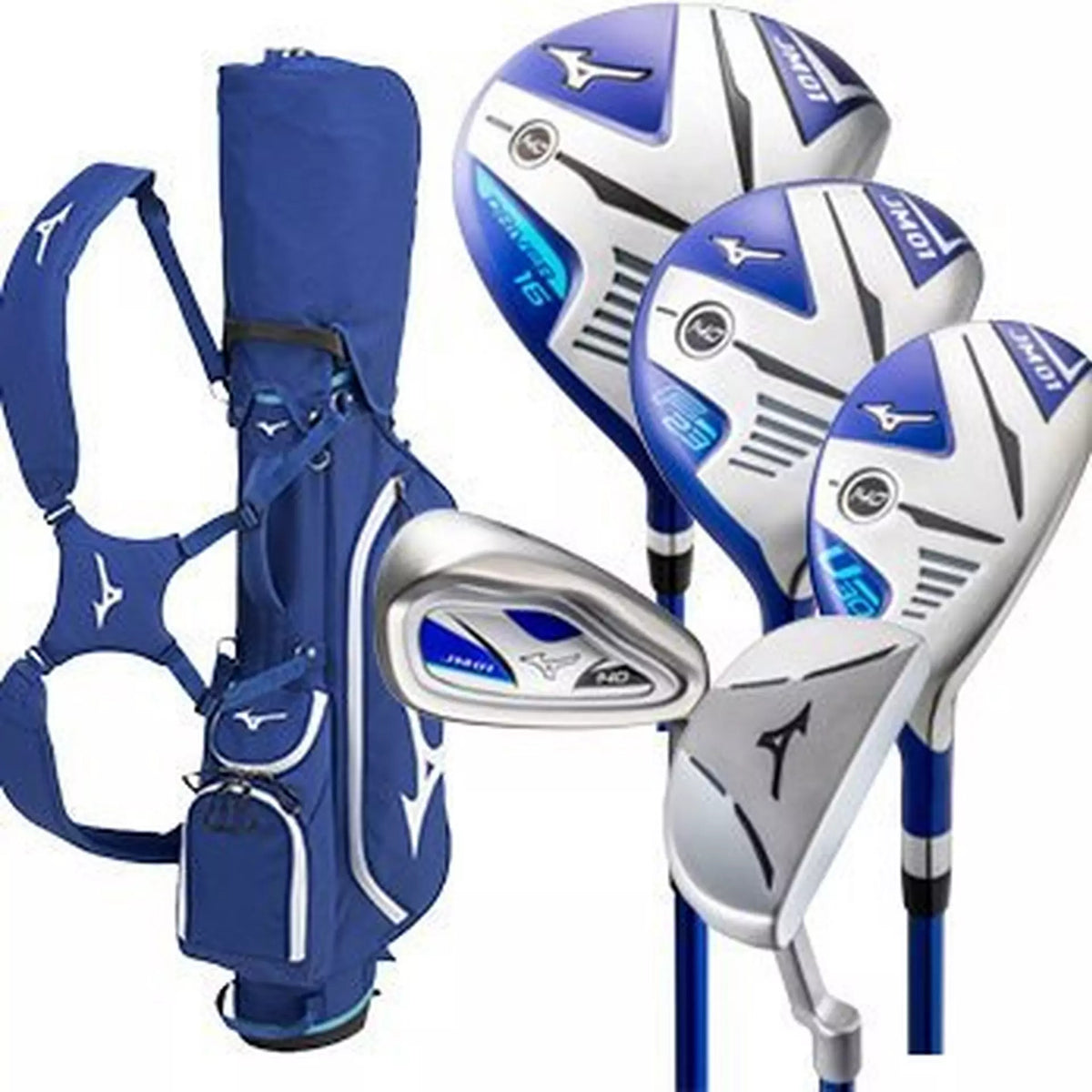 Mizuno JM01 140 Elite 7 Piece Junior Golf Club Set with Bag for Ages 10-12, Right Hand