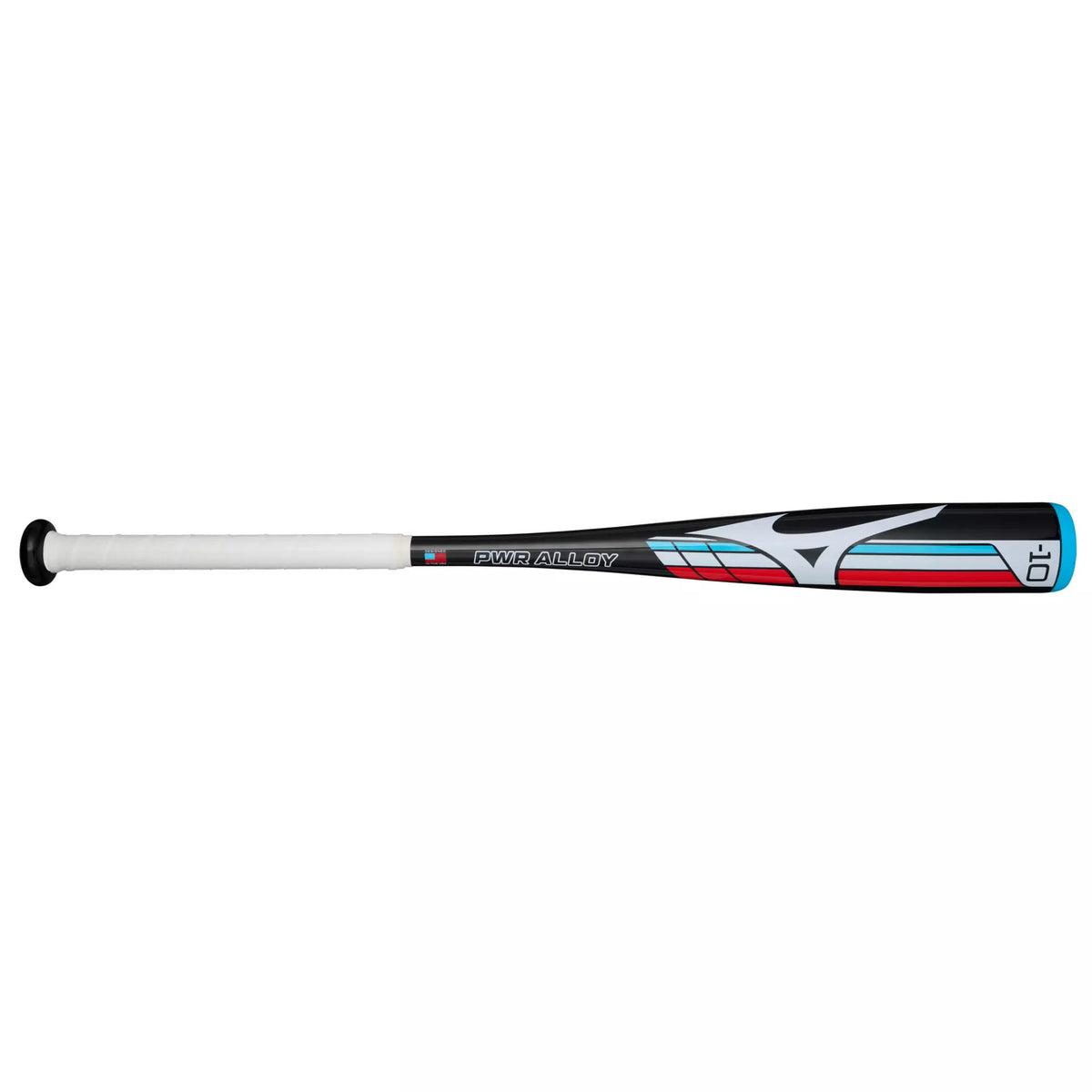 Mizuno Youth PWR ALLOY - Big Barrel USA Baseball Bat (-10), Black/Red