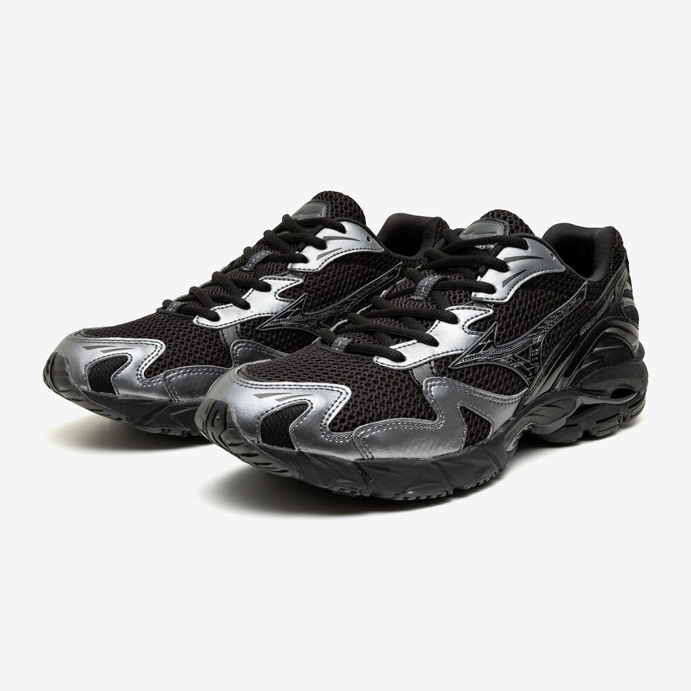 Mizuno Unisex Wave Rider 10 Sportstyle Sneaker, Black-Black Sand Running Shoes