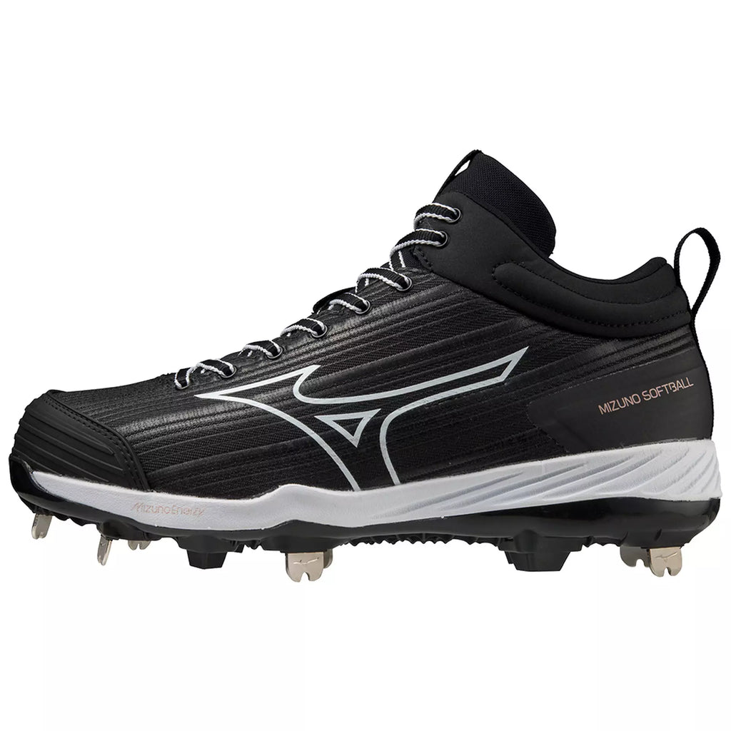Mizuno Women's Sweep 6 Mid Metal Fastpitch Softball Cleat