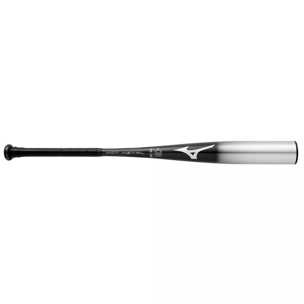 Mizuno HOT METAL - BBCOR Baseball Bat (-3), Black/Grey